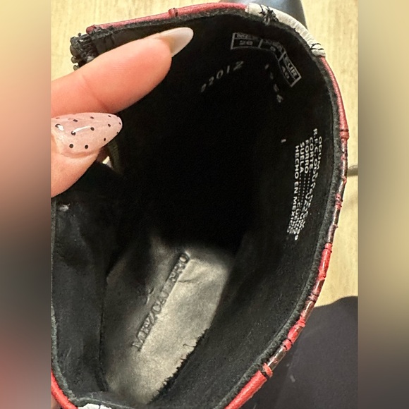 Mezlan Black and White Ankle Boots - Picture 7 of 9